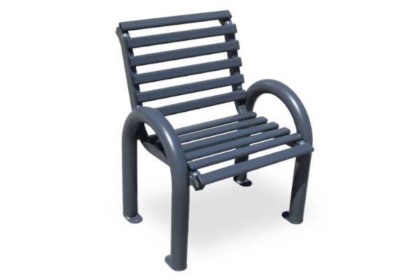 Versione sedia - seduta singola della panchina versione JONIO. Con braccioli.